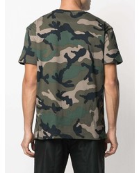 Valentino Vlogo Camouflage Print T Shirt