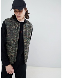 Dark Green Camouflage Gilet