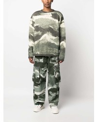 YOUNG POETS Camouflage Print Cargo Jeans