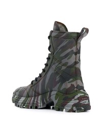Miu Miu Camouflage Lace Up Boots