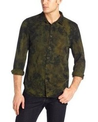 7 For All Mankind Long Sleeve Abstract Camo Shirt