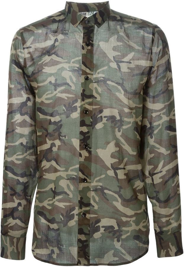 Saint laurent 2025 camo shirt