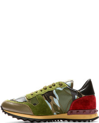 Valentino Green Red Low Top Sneakers