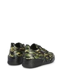Giuseppe Zanotti Talon Camouflage Low Top Sneakers