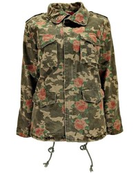 Boohoo Jane Floral Camouflage Utility Jacket