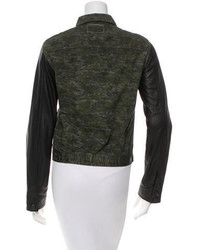 Rag & Bone Camo Leather Contrast Jacket