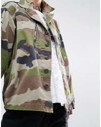 Reclaimed Vintage Military Jacket In Camo Print