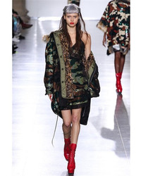 Ashish Camouflage Sequined Faux Fur Parka