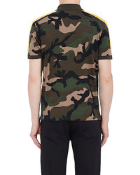 Valentino Camouflage Cotton Jersey Polo Shirt