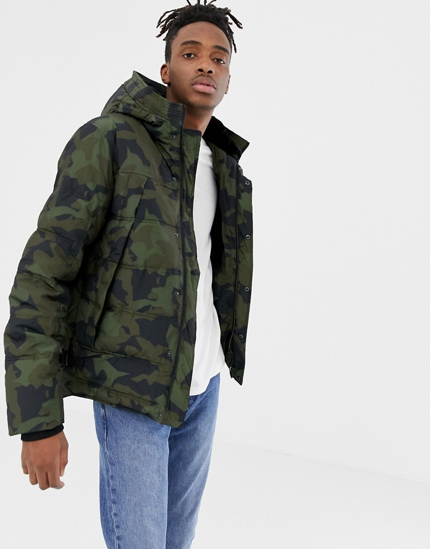 YOURTURN Padded Jacket In Camo With Faux Fur Lined Hood, $40 | Asos ...