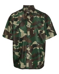 Heron Preston Camouflage Print Short Sleeve Shirt