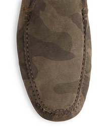 To Boot New York Camo Printed Suede Driving Moccasins
