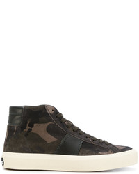 Tom Ford Leather Trim Camouflage Sneakers