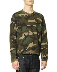 Dark Green Camouflage Sweater