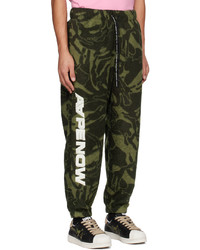 AAPE BY A BATHING APE Green Camouflage Lounge Pants