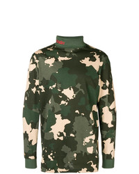 032c Camouflage Print Turtleneck Sweater