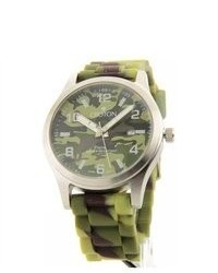 Croton Camouflage Rubber Date 5atm Sport Military Hunter Style Watch Ca301234grgr