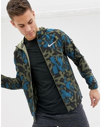 Nike Running Camo Jacket In Khaki 929423 395