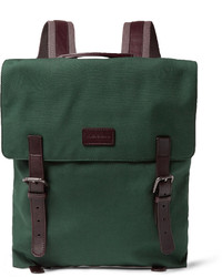 Dolce & Gabbana Leather Trimmed Canvas Backpack