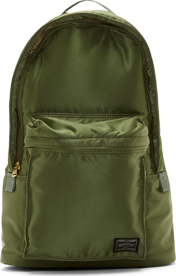 olive green backpack