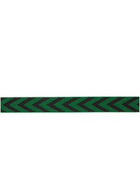 Bottega Veneta Green And Black Arrows Webbing Belt