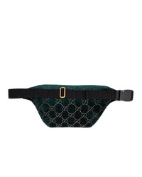 Gucci Blue Gg Velvet Belt Bag