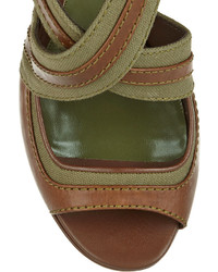 Alexander McQueen Leather And Canvas Sandals