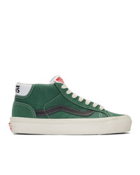 Dark Green Canvas High Top Sneakers