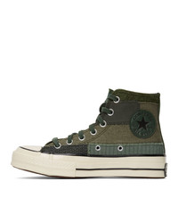 Converse Green Patchwork Chuck 70 High Sneakers