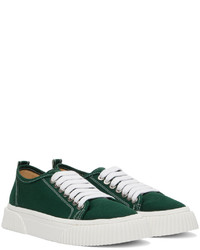 AMI Alexandre Mattiussi Green Canvas Sneakers
