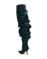 Y/Project Y Project Thigh Length Tartan Boots