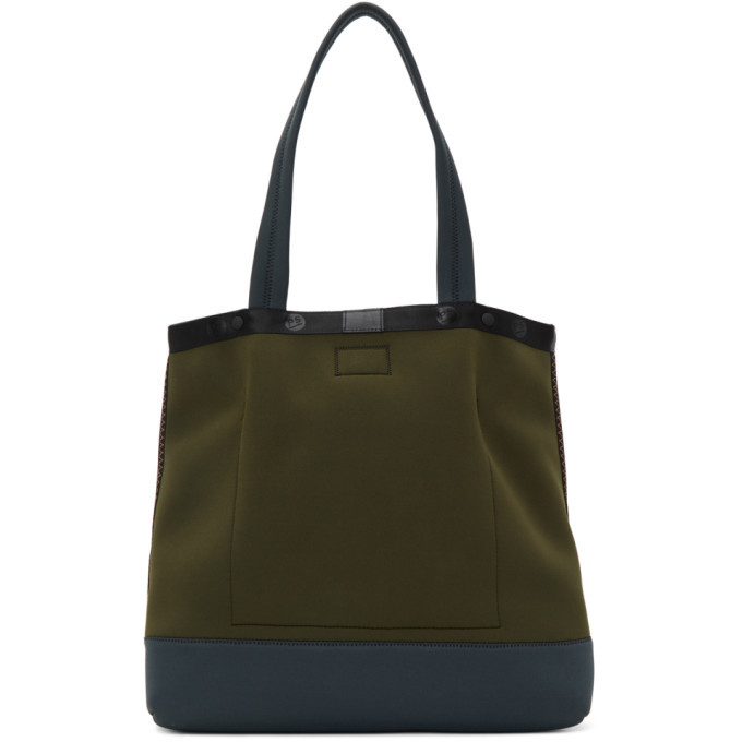 Ps By Paul Smith Khaki And Grey Neoprene Tote, $151 | SSENSE | Lookastic