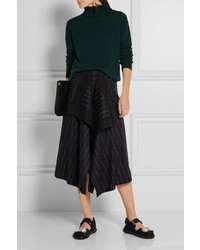 Marni Cape Back Wool And Cashmere Blend Turtleneck Sweater Emerald
