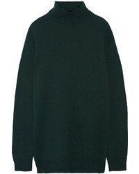 Marni Cape Back Wool And Cashmere Blend Turtleneck Sweater Emerald