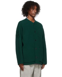 Jil Sander Green Brushed Double Face Wool Sport Jacket