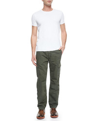 7 For All Mankind Fatigue Weekend Cotton Cargo Pants Green