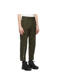 Helmut Lang Khaki Cotton Cargo Pants