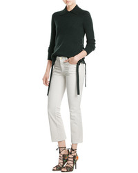 Frame Denim Cashmere Pullover With Lace Up Ties At The Sides