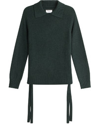 Frame Denim Cashmere Pullover With Lace Up Ties At The Sides