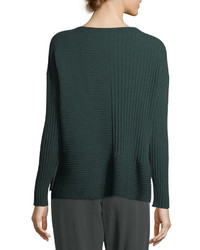 Eileen Fisher Seamless Ribbed Italian Cashmere Sweater Petite