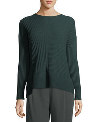 Eileen Fisher Seamless Ribbed Italian Cashmere Sweater Petite