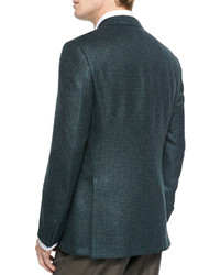 Brioni Houndstooth Two Button Jacket Green Check