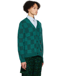 Ps By Paul Smith Green Happy Cardigan