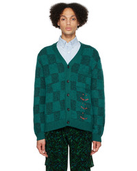 Ps By Paul Smith Green Happy Cardigan