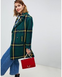 ASOS DESIGN Double Breasted Check Coat