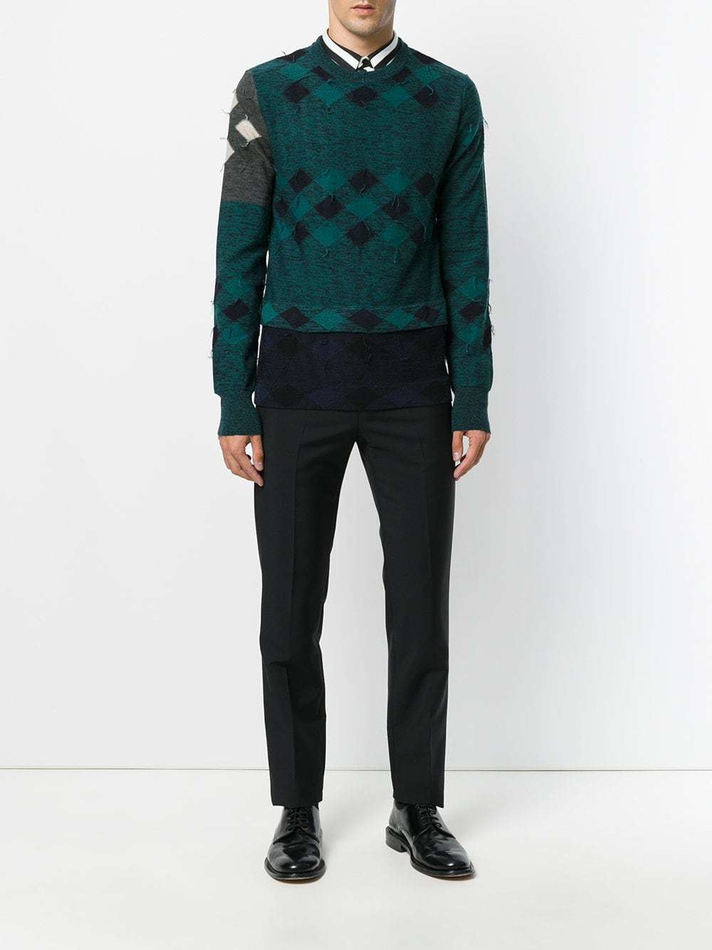 Lanvin Checked Sweater, $407 | farfetch.com | Lookastic