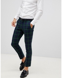 Selected Homme Blackwatch Green Check Suit Trouser In Skinny Fit