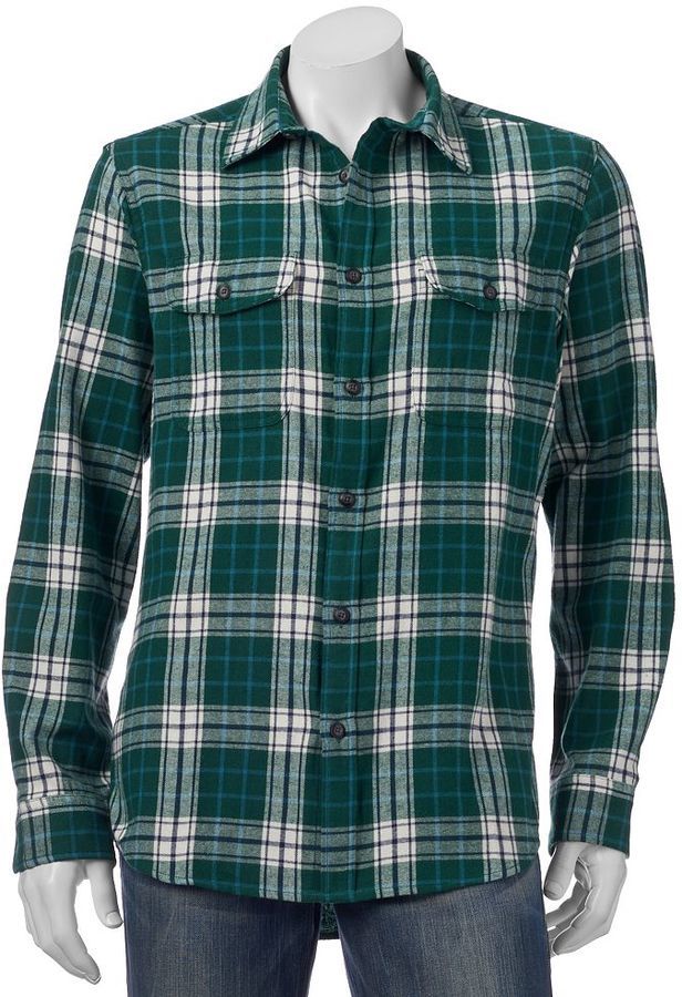 Big Tall Sonoma Goods For Lifetm Classic Fit Plaid Button Down Shirt ...