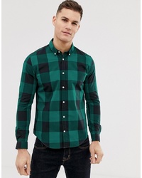 Barbour International Bold Gingham Check Shirt In Green