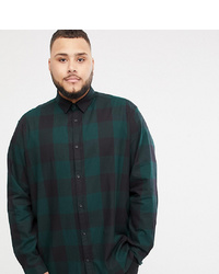 Jack & Jones Premium Plus Size Shirt In Slim Fit Check Cotton